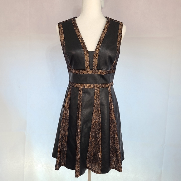 BCBG Max Azria VAL Faux-Leather Dress - Picture 5 of 9